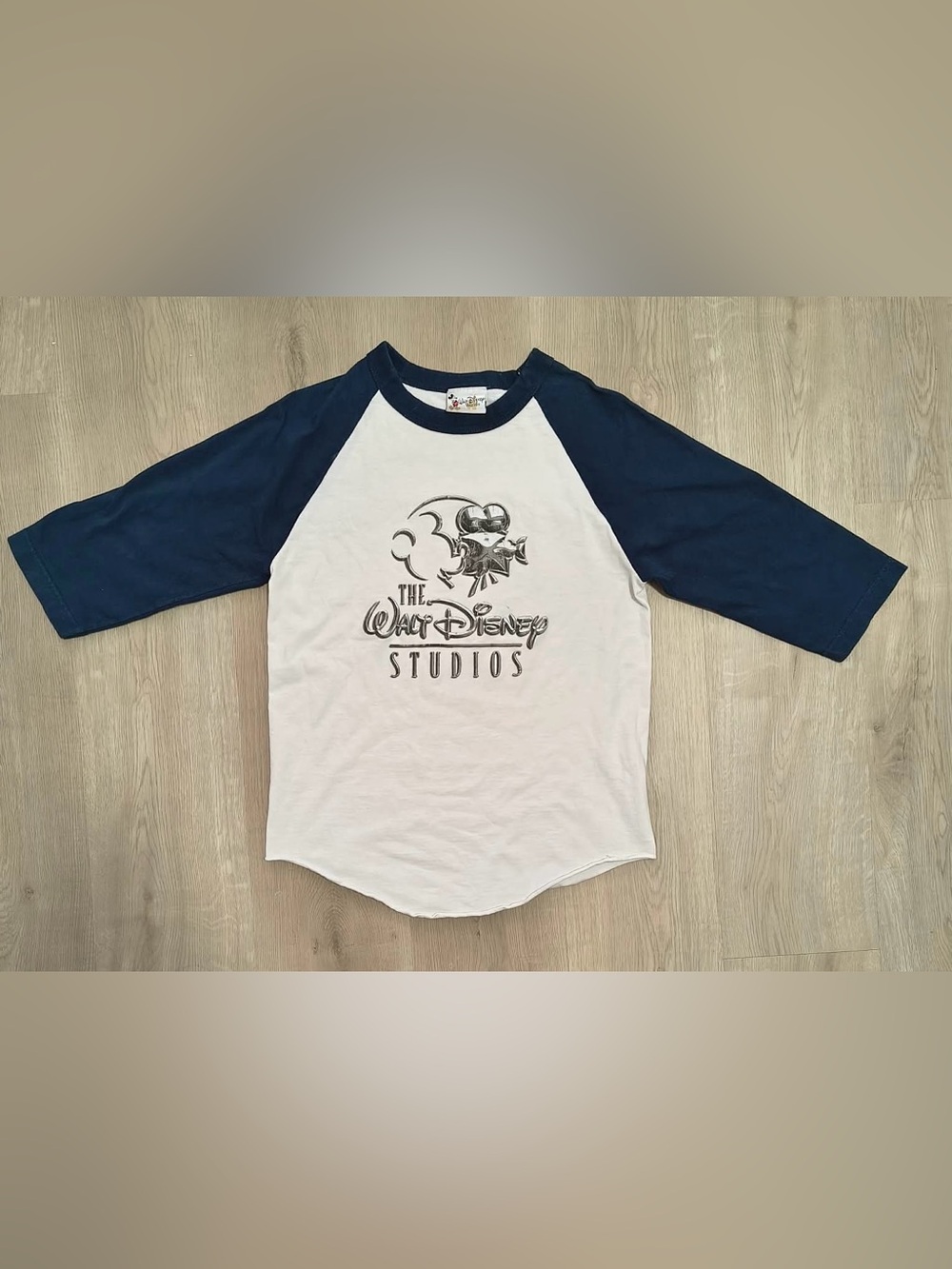 Vintage Disney Raglan Tee - White & Navy